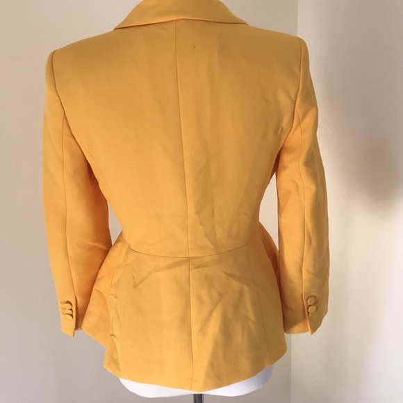 NWT! ZARA size M golden yellow peplum blazer - Picture 3 of 7